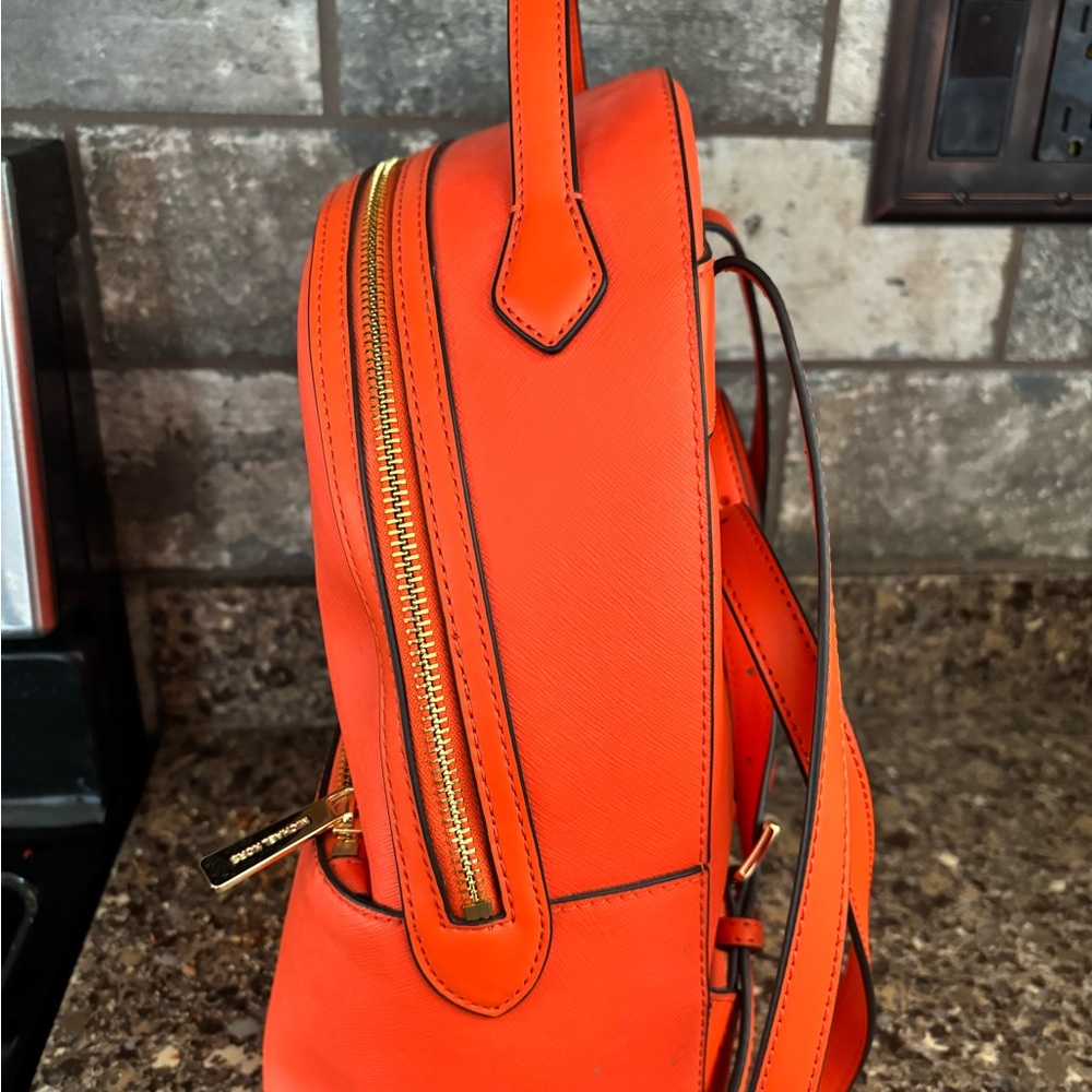 Michael Kors Orange Backpack - Picture 3 of 4